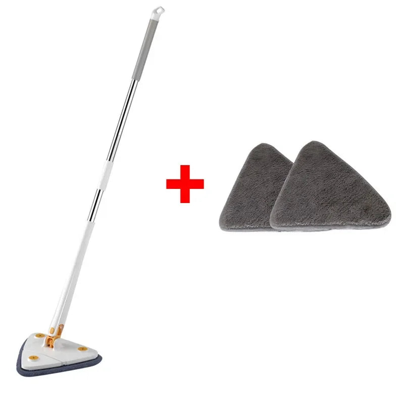 Triangular Mop Clean Tiles Extendable Triangle 360° Swivel Mop Floor Cleaning Squeeze Mops Self-spin Wall Ceiling Cleaning Tools