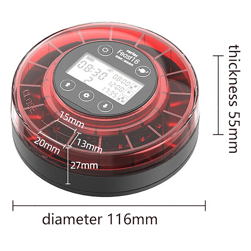 1PC Feeding/water Dispenser Automatic Fish Feeder Automatic Food Dispenser With Timer Rechargeable Timer Feeder With LCD Display