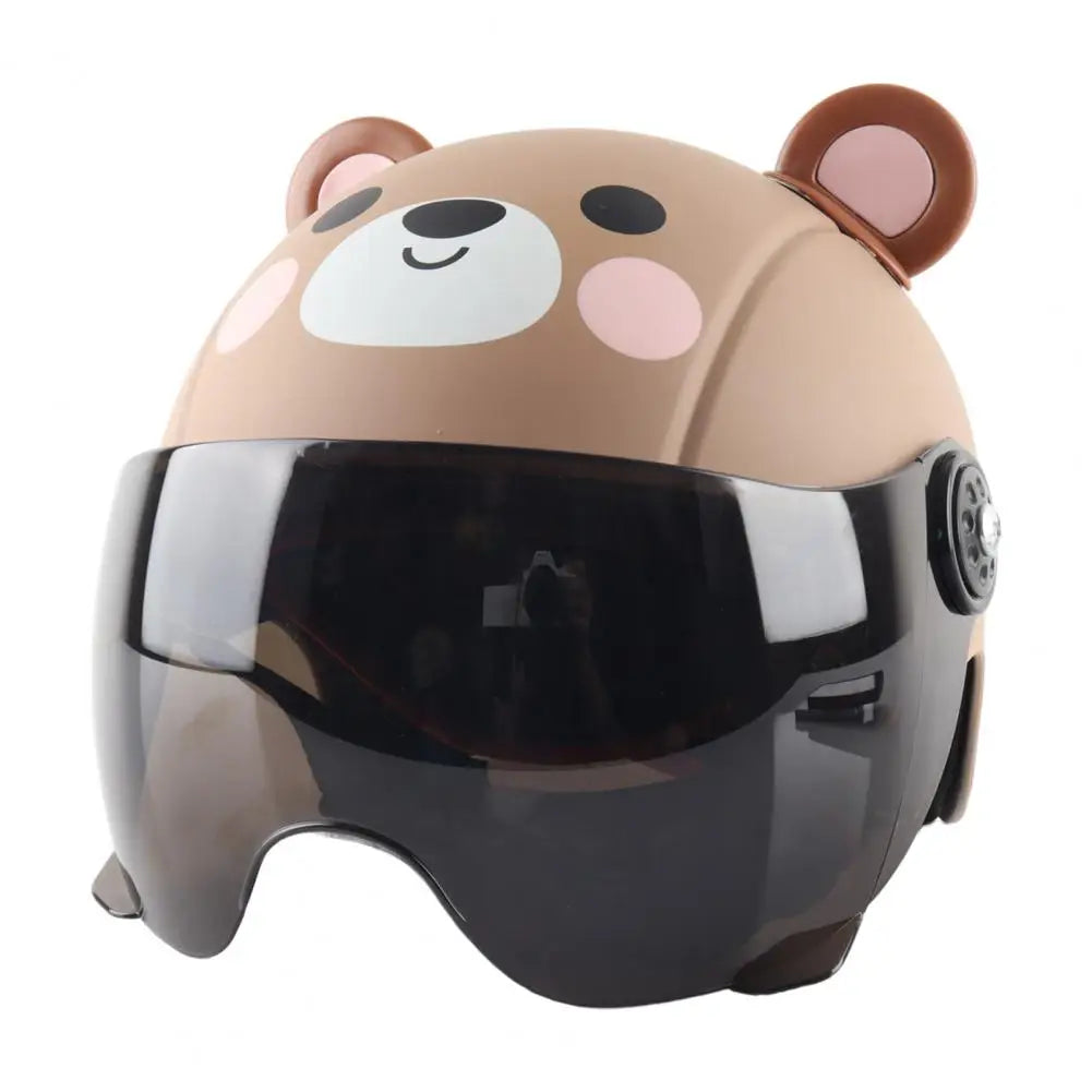 50-Casco per bambini regolabile – Design orsetto, sicurezza bici e skate