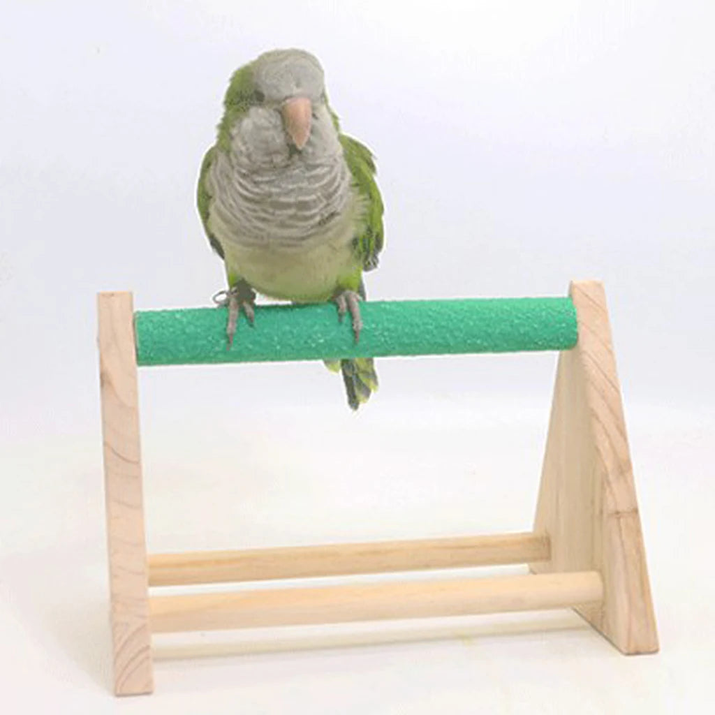 Posatoio Portable Lightweight Wood Parrots Perch Tabletop Bird Grinding Stand for Macaws Parrot Bird Perch Stand Bird Grinding Toy