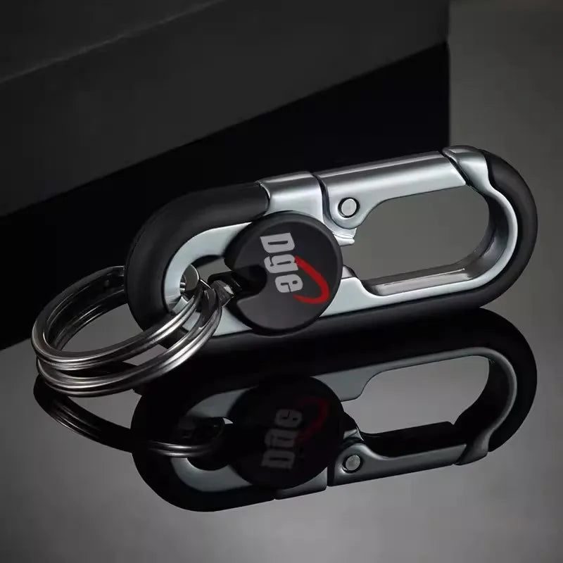 Solid Color Zinc Alloy Waist Hanging Lock Keychain Men's Business Car Keychain Double Ring Motorcycle Electric Car Key Chain