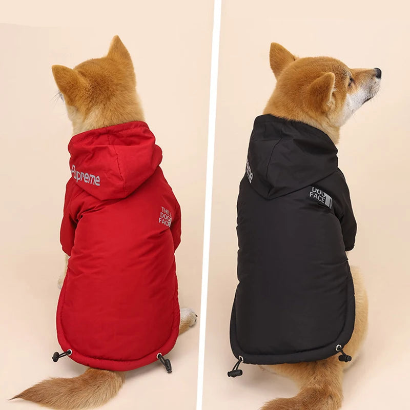 Vestiti Autumn Winter Pet Dog Waterproof Coat Puppy Warm Cotton Jacket The Dog Face Hoodie Reflective Clothing For Dogs Cats Clothing