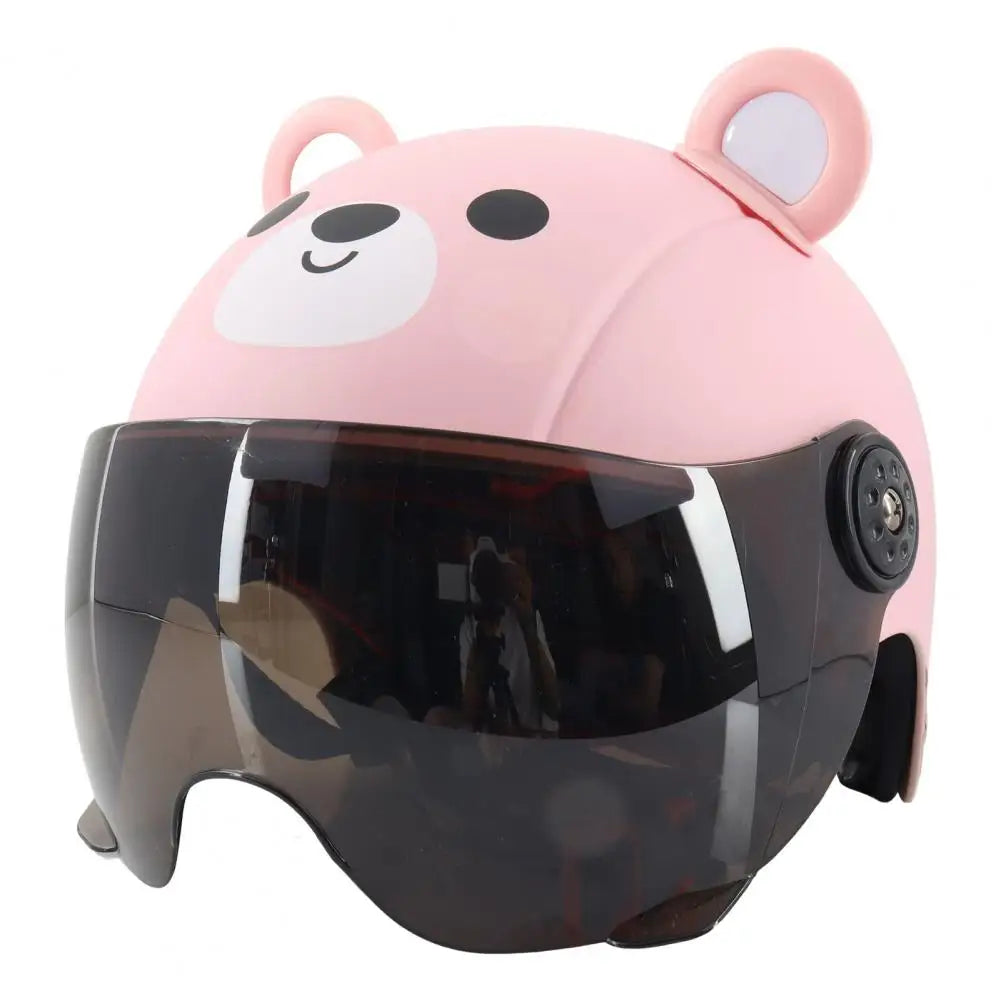 50-Casco per bambini regolabile – Design orsetto, sicurezza bici e skate