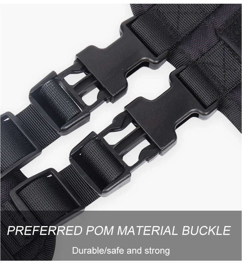 Pettorina Tactical Dog Harness with Handle and Leash Military Dog Walking Accessory for Rottweiler Medium Large Dog Puppy Harness