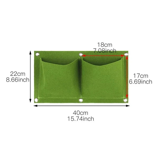 Plant growth bag, Felt Vertical Wall Planter Outdoor Herb Vegetable Hanging Garden Plant Holder for Railing, Balcony, Fence