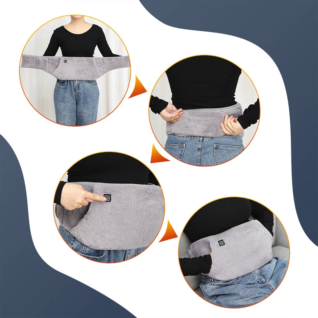 Winter Electric Graphene Heating Pad Cold-Proof Uterine Belt Cold-Proof Hand Waist Warming Pad USB Recharging Abdominal Warmer