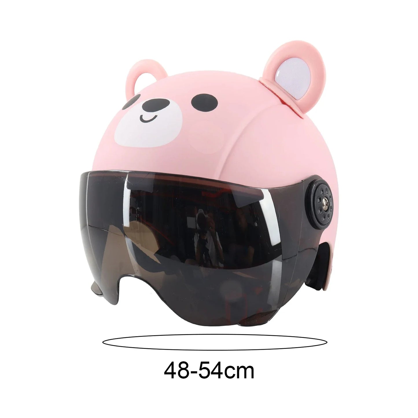 50-Casco per bambini regolabile – Design orsetto, sicurezza bici e skate