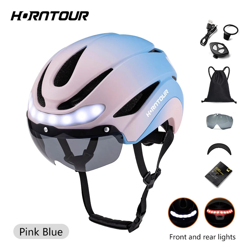 50-Casco da Bici con Luci LED – Horntour Ride | Sicurezza e Stile