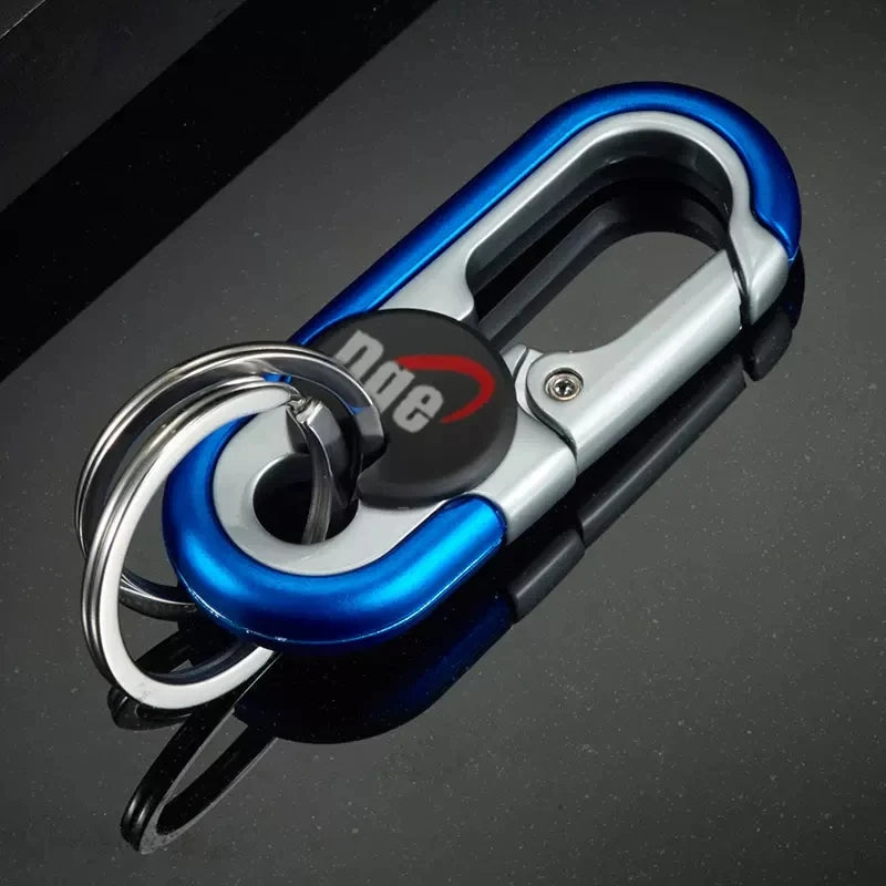 Solid Color Zinc Alloy Waist Hanging Lock Keychain Men's Business Car Keychain Double Ring Motorcycle Electric Car Key Chain