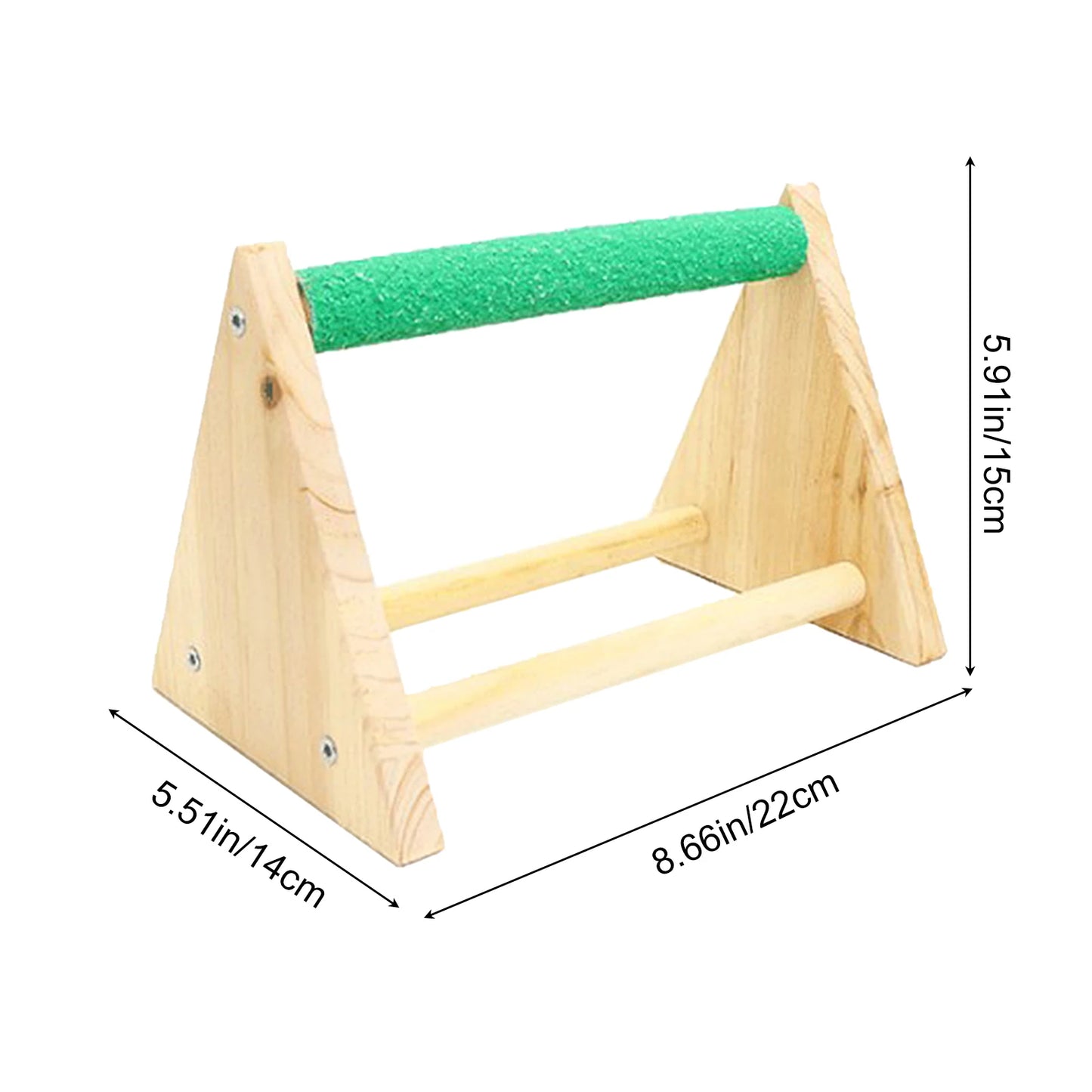 Posatoio Portable Lightweight Wood Parrots Perch Tabletop Bird Grinding Stand for Macaws Parrot Bird Perch Stand Bird Grinding Toy