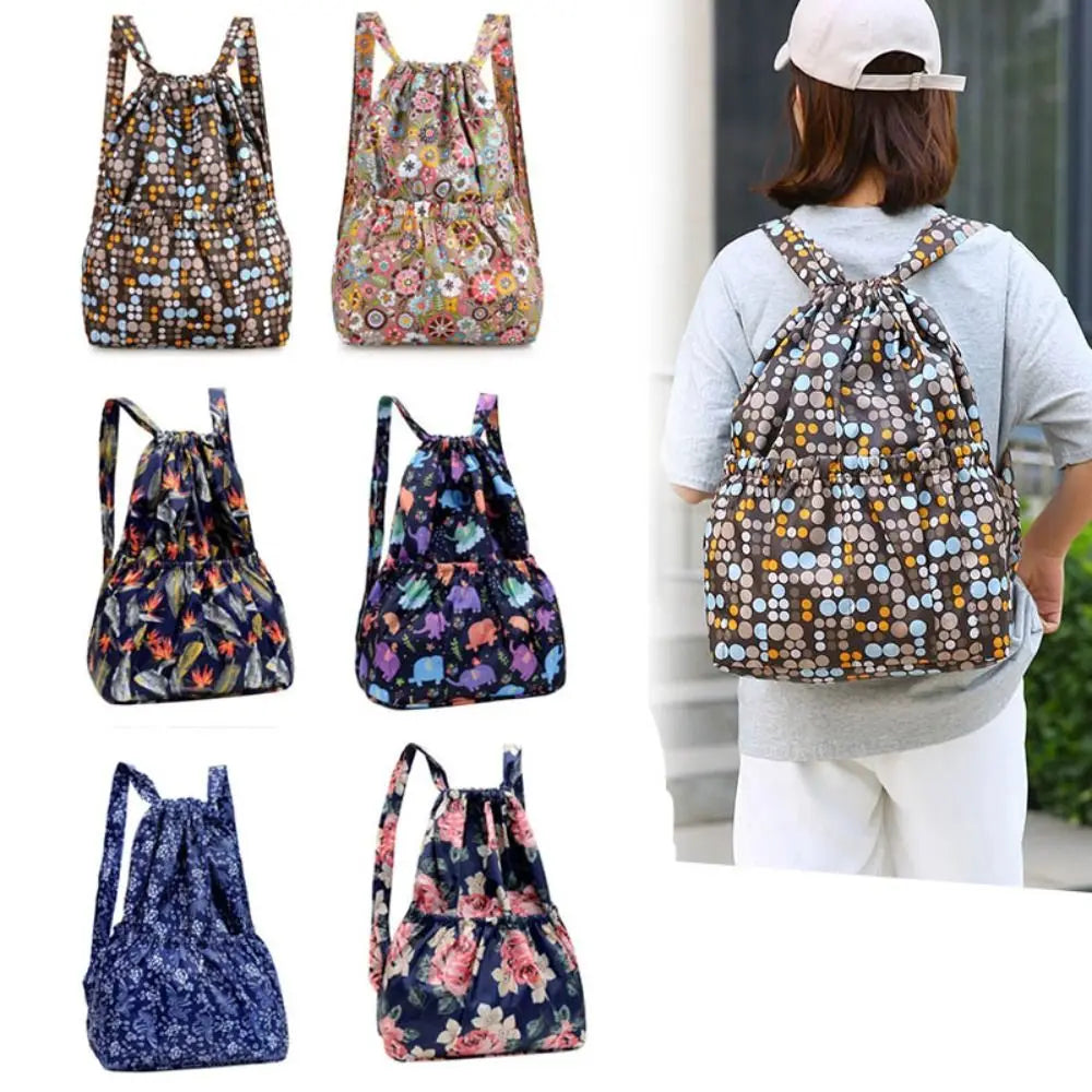 01-Zaino Borsa Pieghevole Impermeabile – Spesa & Tempo Libero 🌸