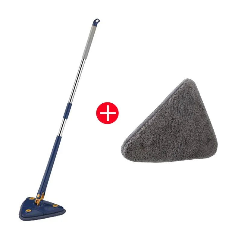 Triangular Mop Clean Tiles Extendable Triangle 360° Swivel Mop Floor Cleaning Squeeze Mops Self-spin Wall Ceiling Cleaning Tools