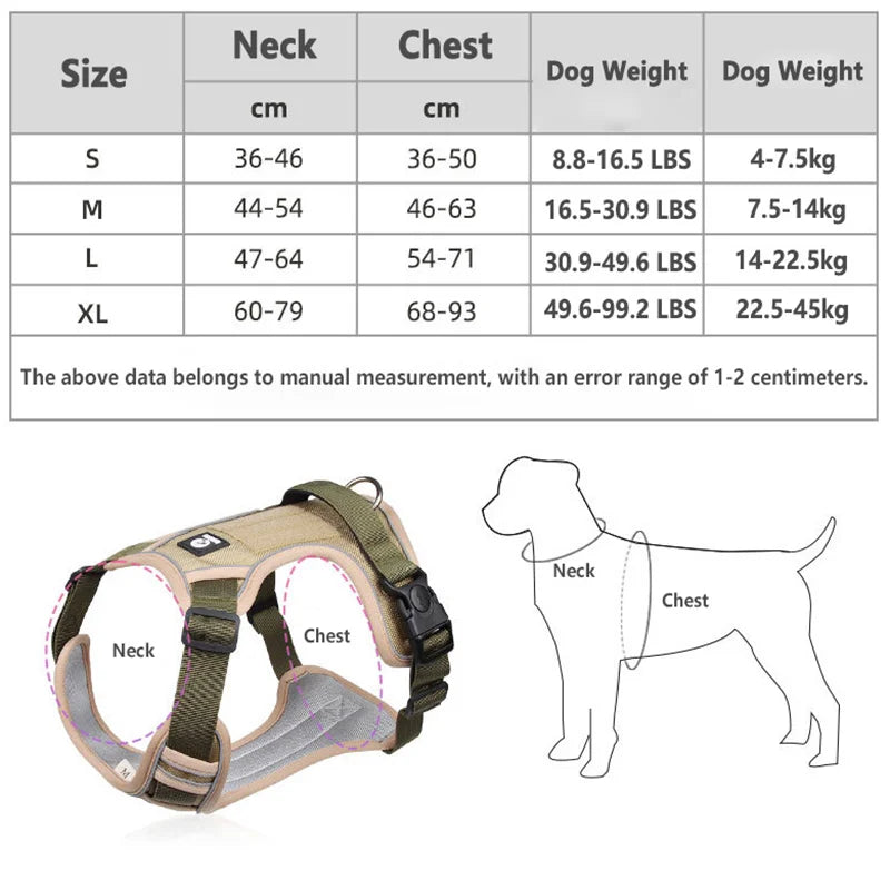 Pettorina Military Dog Breathable Harness Pet German Shepherd Training Reflective Vest Tactical Dog Lightness Harness For Dogs Accessories