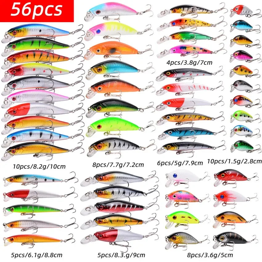 26-Fishing Lures Kit esche artificiali.