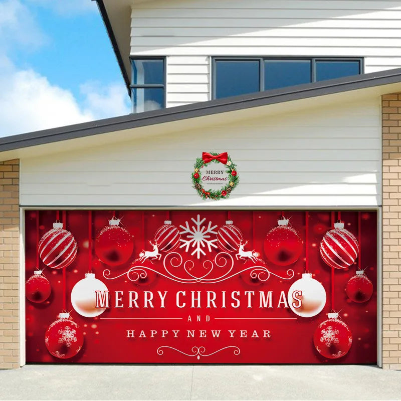 Umi Christmas Garage Door Cover Banner Large Christmas Background Hanging Garage Door Room Multi purpose Decor Christmas Poster