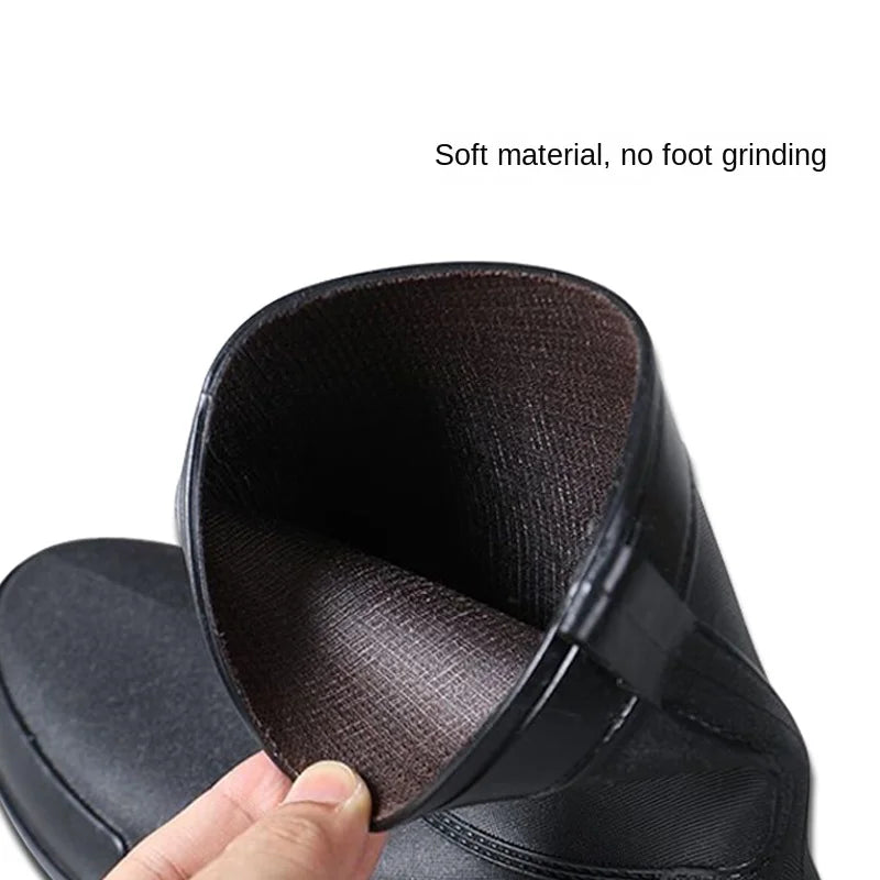 Stivali Winter Outdoors Rain Boots Mens Short Tube Outdoor Special Non-Slip Waterproof Velvet Warm Rubber Shoes Fishing Men's Rain Boots