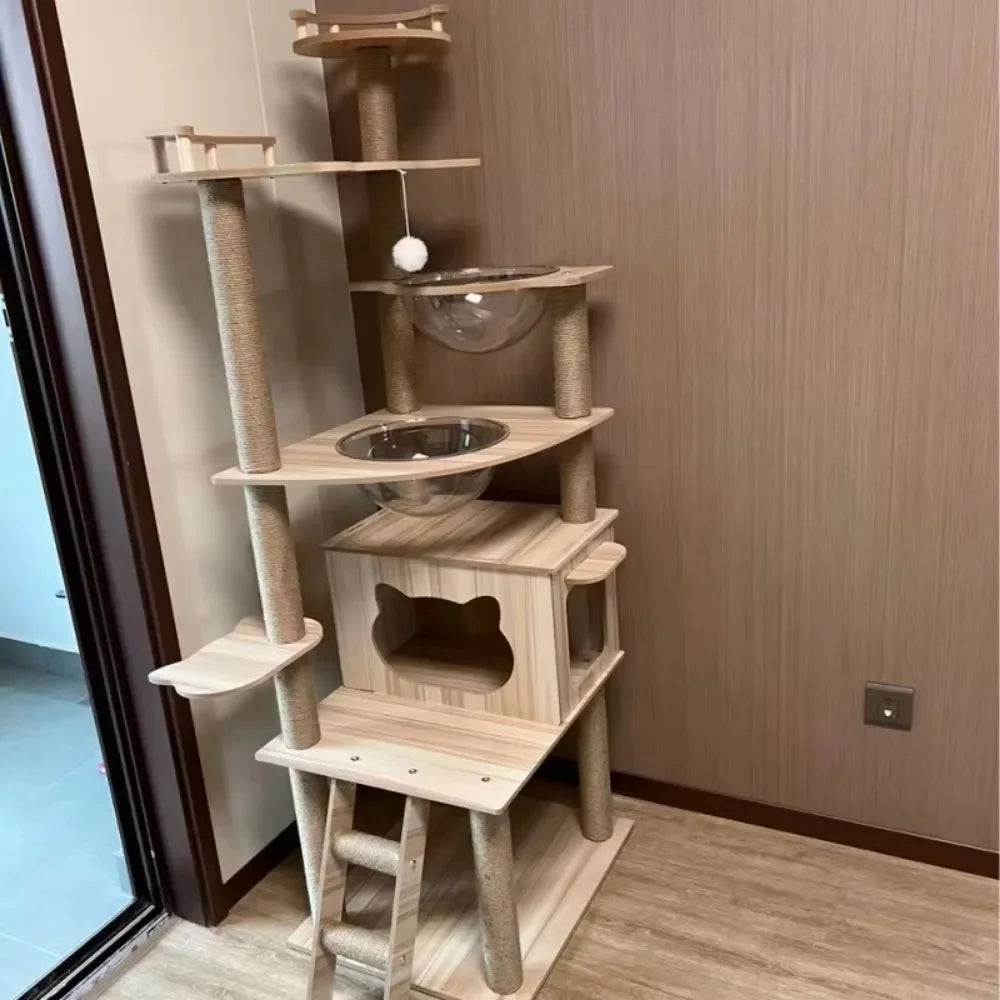 001-Torre per Gatti Regolabile – Tiragraffi, Amaca e Casa sull’Albero