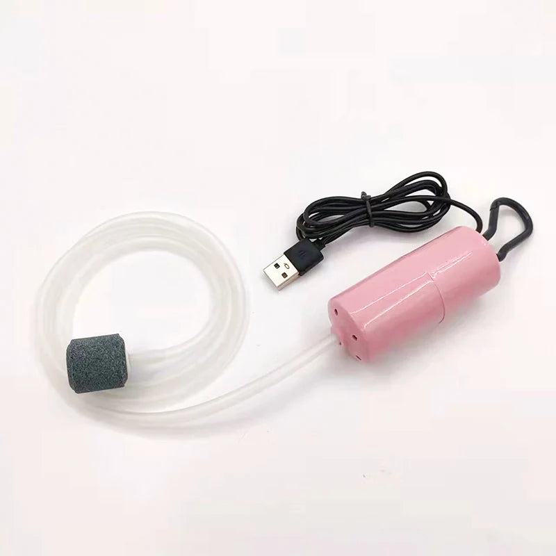 Portable USB Aquarium Air Pump:Mini Oxygenator for Fish Tanks and Aquatic Accessories