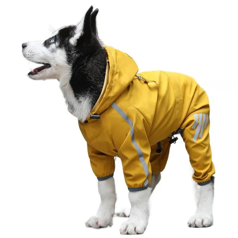 Pet Dog Waterproof Raincoat Jumpsuit Reflective Rain Coat Sunscreen Dog Outdoor Clothes Jacket for Small Medium Dog Pet Supplies