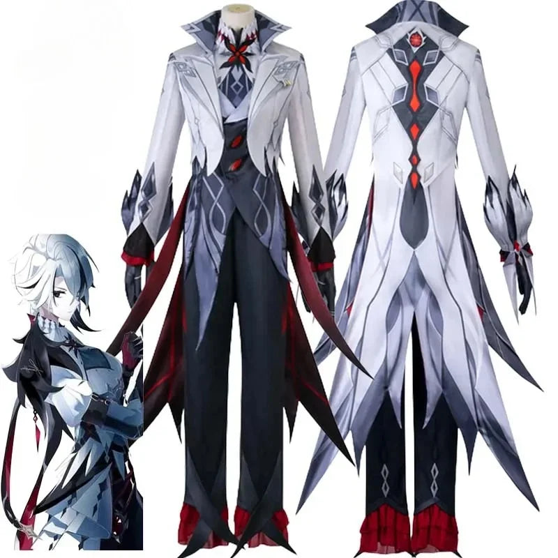 90-Costume Cosplay Arlecchino Fatui Harbinger Genshin Impact Donna