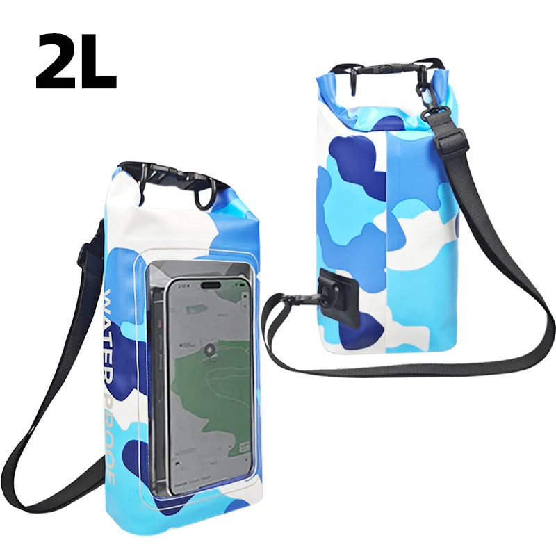 01-Borsa impermeabile 2L touch screen | Trekking, kayak, surf, rafting