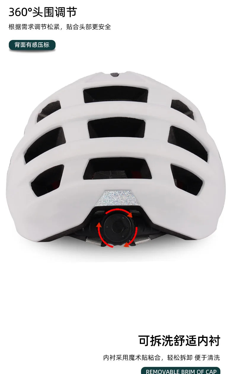 50-Casco da Ciclismo MTB Leggero con Ventilazione e Comfort