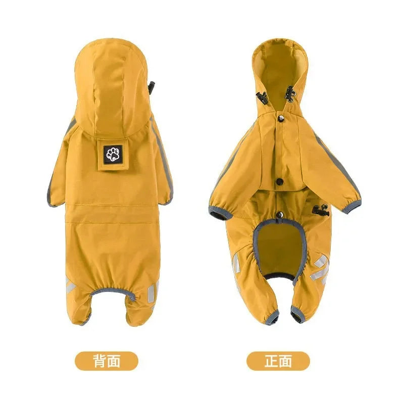 Pet Dog Waterproof Raincoat Jumpsuit Reflective Rain Coat Sunscreen Dog Outdoor Clothes Jacket for Small Medium Dog Pet Supplies