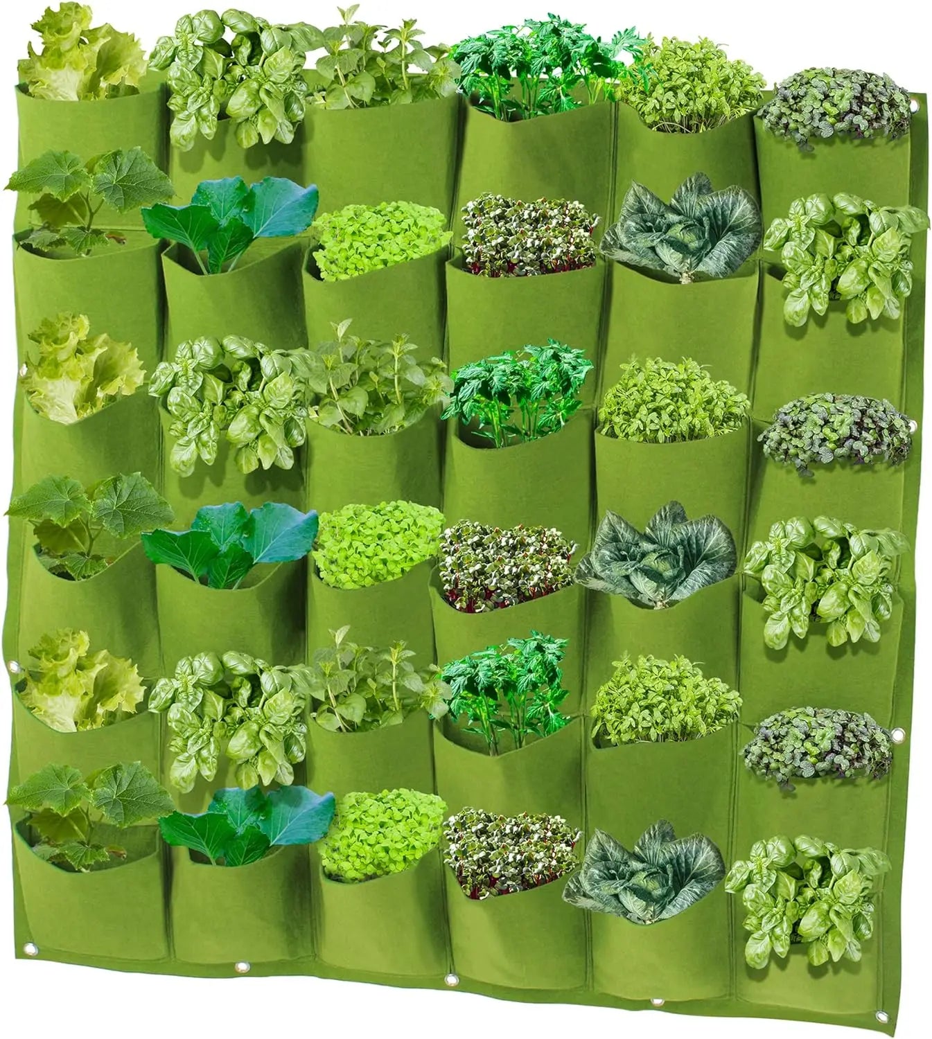Plant growth bag, Felt Vertical Wall Planter Outdoor Herb Vegetable Hanging Garden Plant Holder for Railing, Balcony, Fence