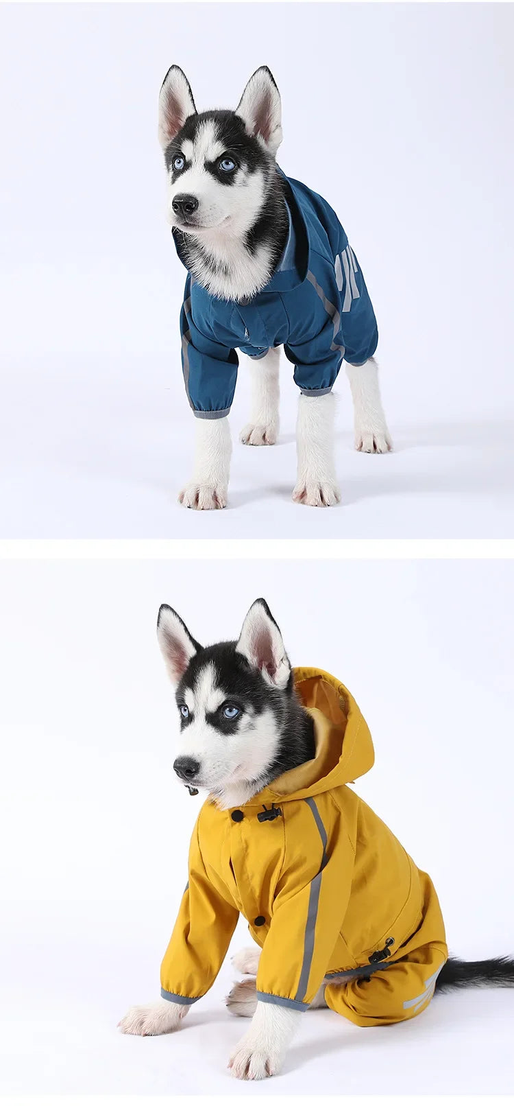 Pet Dog Waterproof Raincoat Jumpsuit Reflective Rain Coat Sunscreen Dog Outdoor Clothes Jacket for Small Medium Dog Pet Supplies
