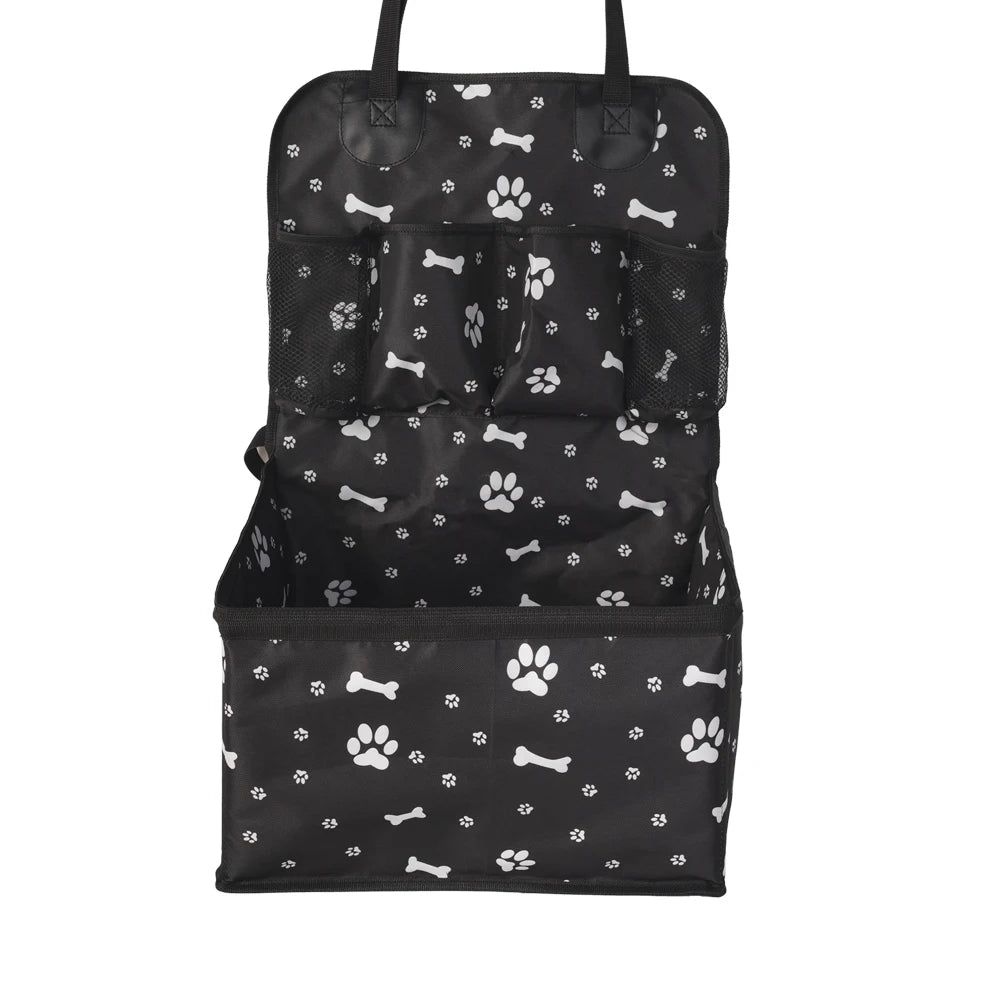 Seggiolino auto per cani con tasche portaoggetti, sedile anteriore per auto durevole antigraffio per animali domestici per cani di piccola taglia e media