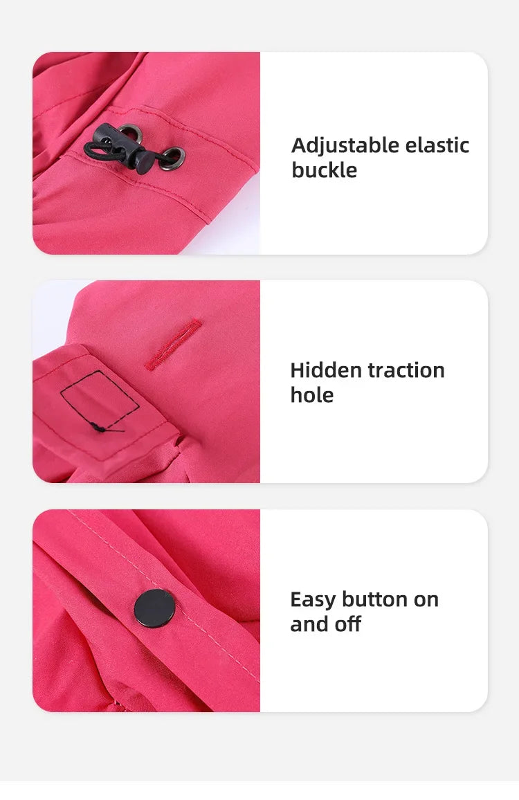 Pet Dog Waterproof Raincoat Jumpsuit Reflective Rain Coat Sunscreen Dog Outdoor Clothes Jacket for Small Medium Dog Pet Supplies