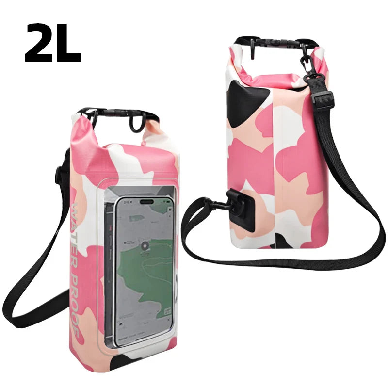 01-Borsa impermeabile 2L touch screen | Trekking, kayak, surf, rafting