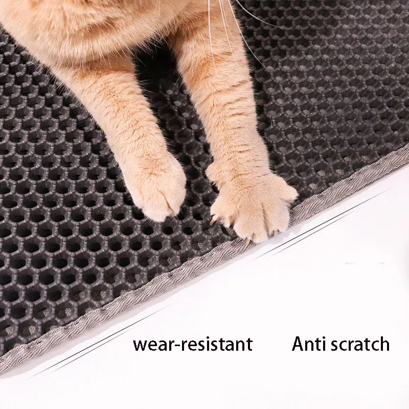 Tappetini Cat Litter Mat Double Layer Waterproof Urine Proof Trapping Mat Easy to Clean Non-Slip Toilet Pad Cat Scratch Pad Large Foot Pa