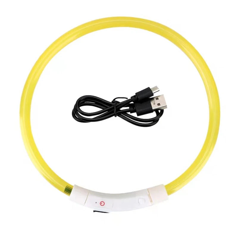 05-Collare USB a LED per Passeggiate Notturne con il Cane