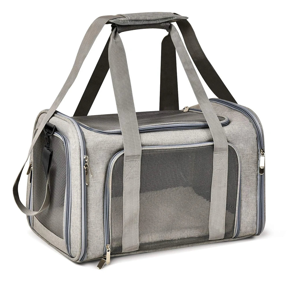 Trasportini Dog Carrier Bag Soft Side Backpack Pet Carriers Travel Bags Airline Approved Transport For Cats Puppies up to 15 Lbs Outgoing