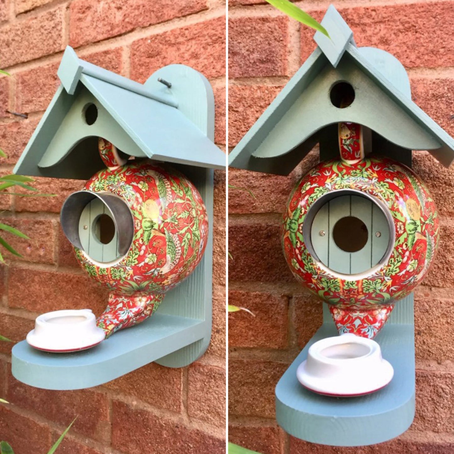 001-William Morris Birdhouse – Handmade Outdoor Nest for Birds