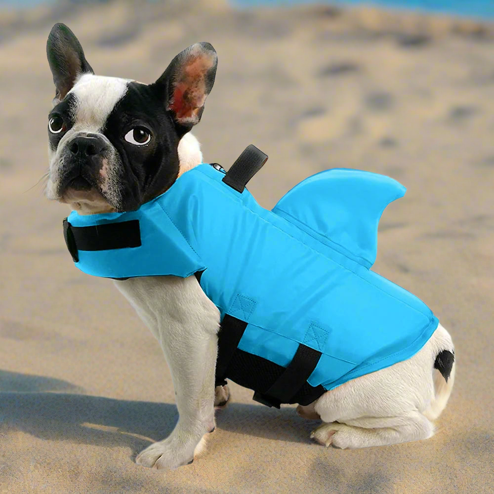03-Life Jacket per Cani – Look da Squalo, Sicurezza Garantita.