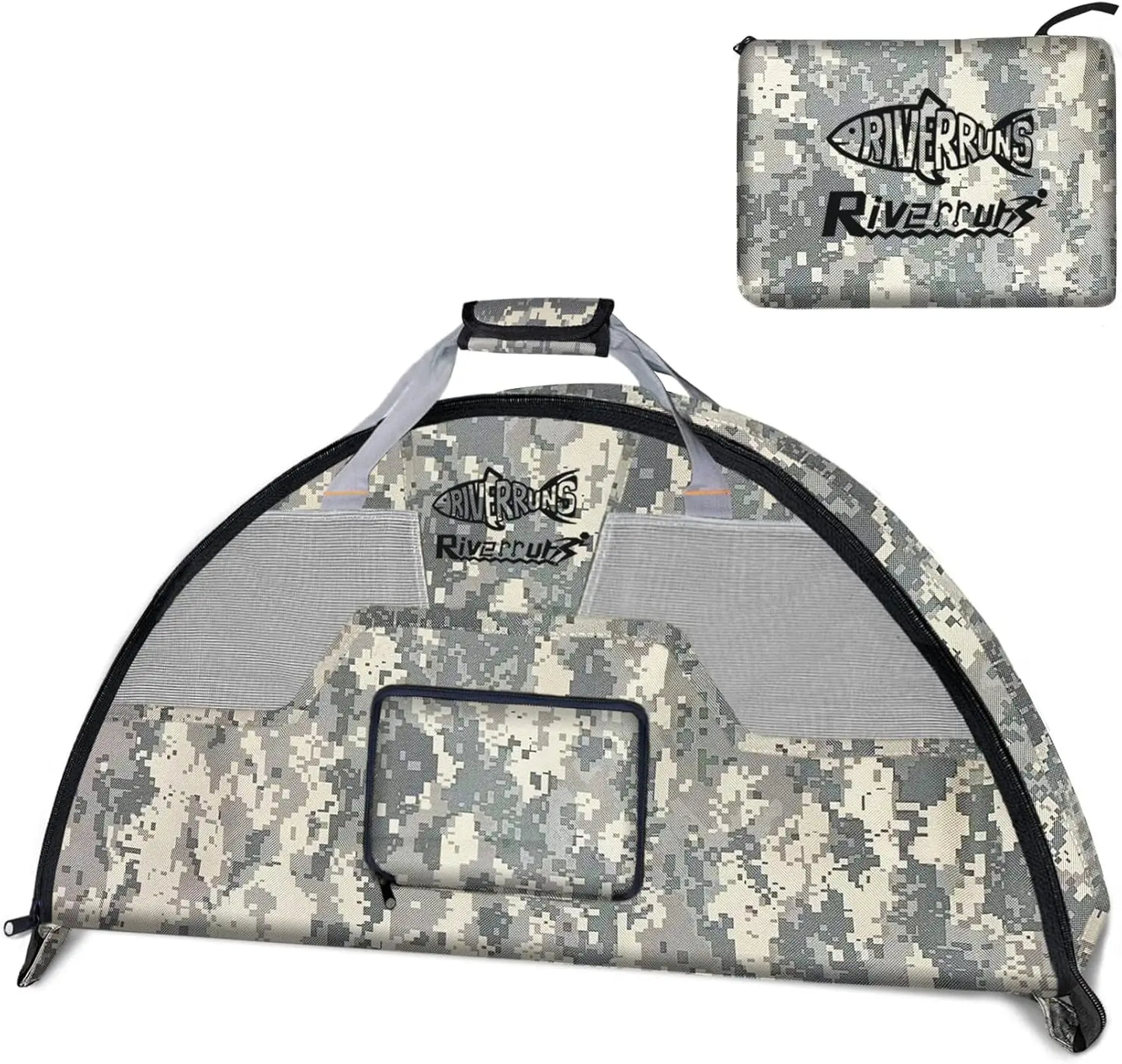 Tenda Fishing Hunting Wader Bag with Vented Mesh Large Capacity Portable Foldable Waders Boots Bag Fly Fishing Backpack for Fishing