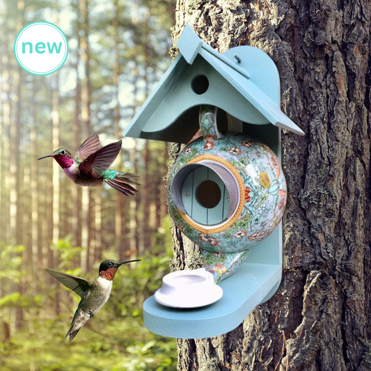 001-William Morris Birdhouse – Handmade Outdoor Nest for Birds