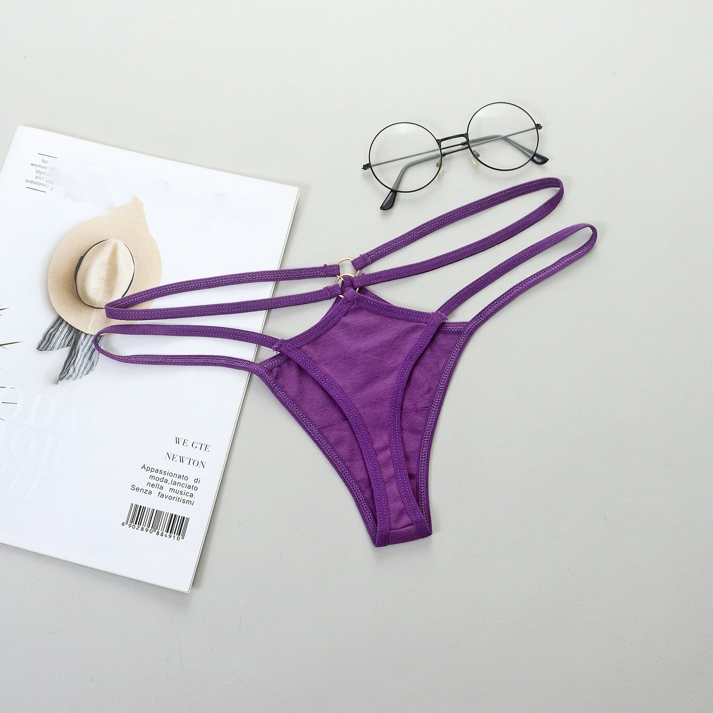 Sexy Lingerie Women Panties Bandage Briefs Female T back Thong Underwear Soft Comfortable Briefs Hollow Out Solid Panties