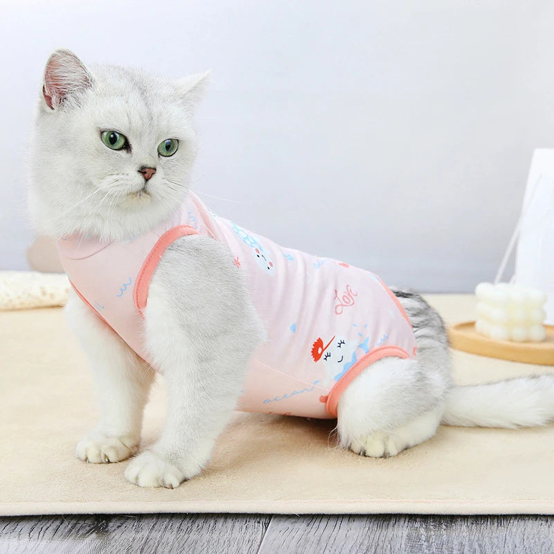 Vestiti Pet Cat Clothes Dress Cat Retrieve After Surgery Clothing Pet Wound Anti-mite Sterilization Pet Supplies Surgical Recovery Suits