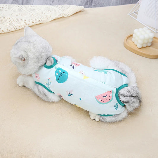 Vestiti Pet Cat Clothes Dress Cat Retrieve After Surgery Clothing Pet Wound Anti-mite Sterilization Pet Supplies Surgical Recovery Suits