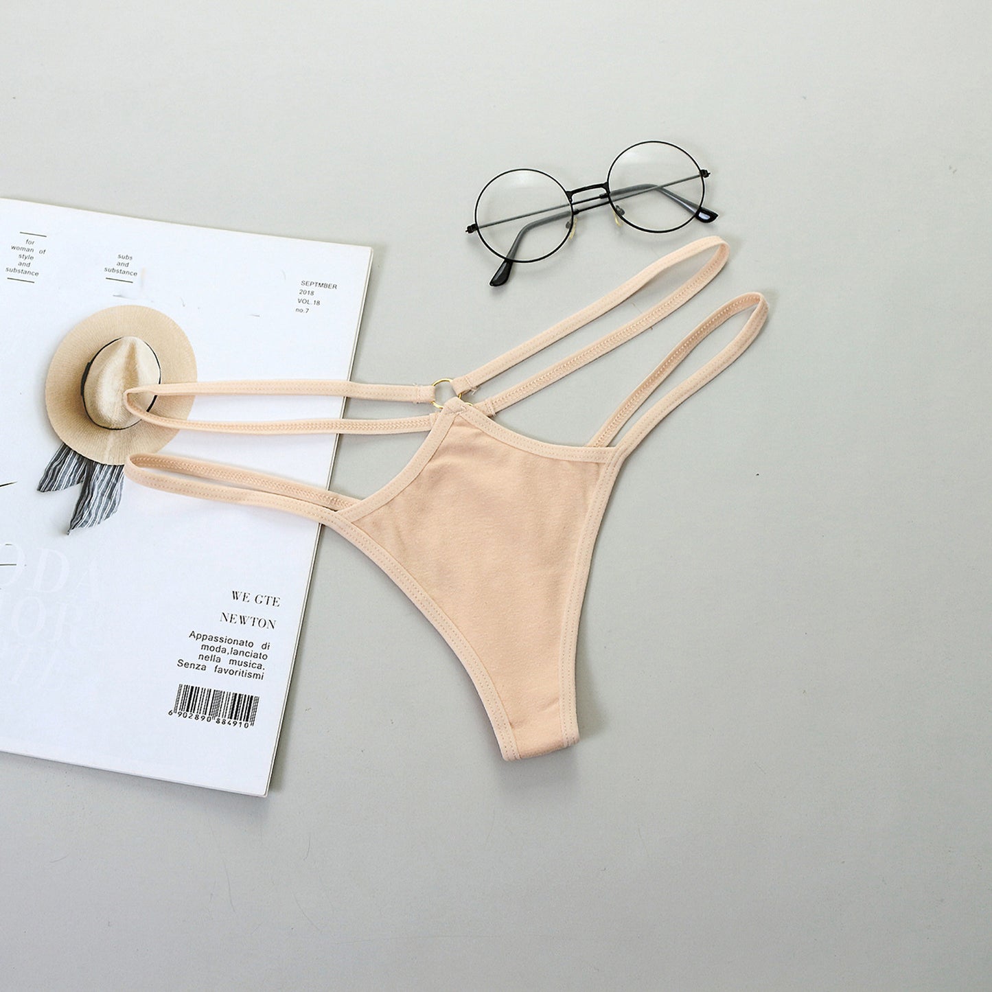 Sexy Lingerie Women Panties Bandage Briefs Female T back Thong Underwear Soft Comfortable Briefs Hollow Out Solid Panties