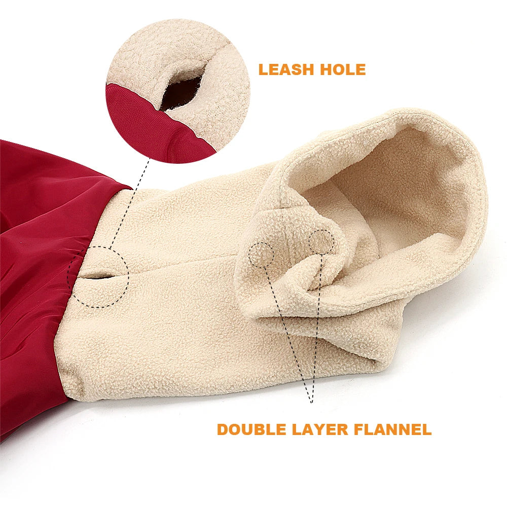 Winter Warm Pet Dog Clothes Waterproof Dog Jacket For Medium Large Dogs Thick Dogs Clothing Coat Greyhound Wolfhound Shepherd