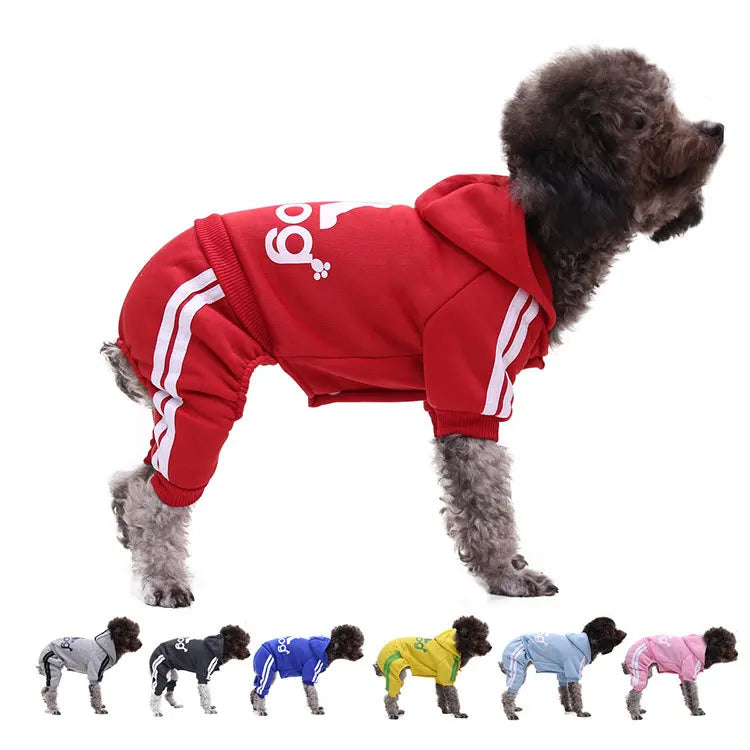 Tracksuit for Dogs Spring Autumn Dog Clothes Sport Sweatshirt Jumpsuit for Small Dogs French Bulldog Yorkie Chihuahua Hoodies