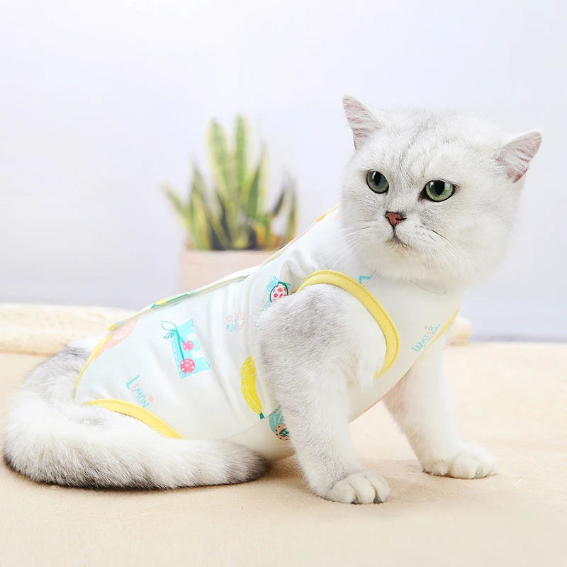 Vestiti Pet Cat Clothes Dress Cat Retrieve After Surgery Clothing Pet Wound Anti-mite Sterilization Pet Supplies Surgical Recovery Suits