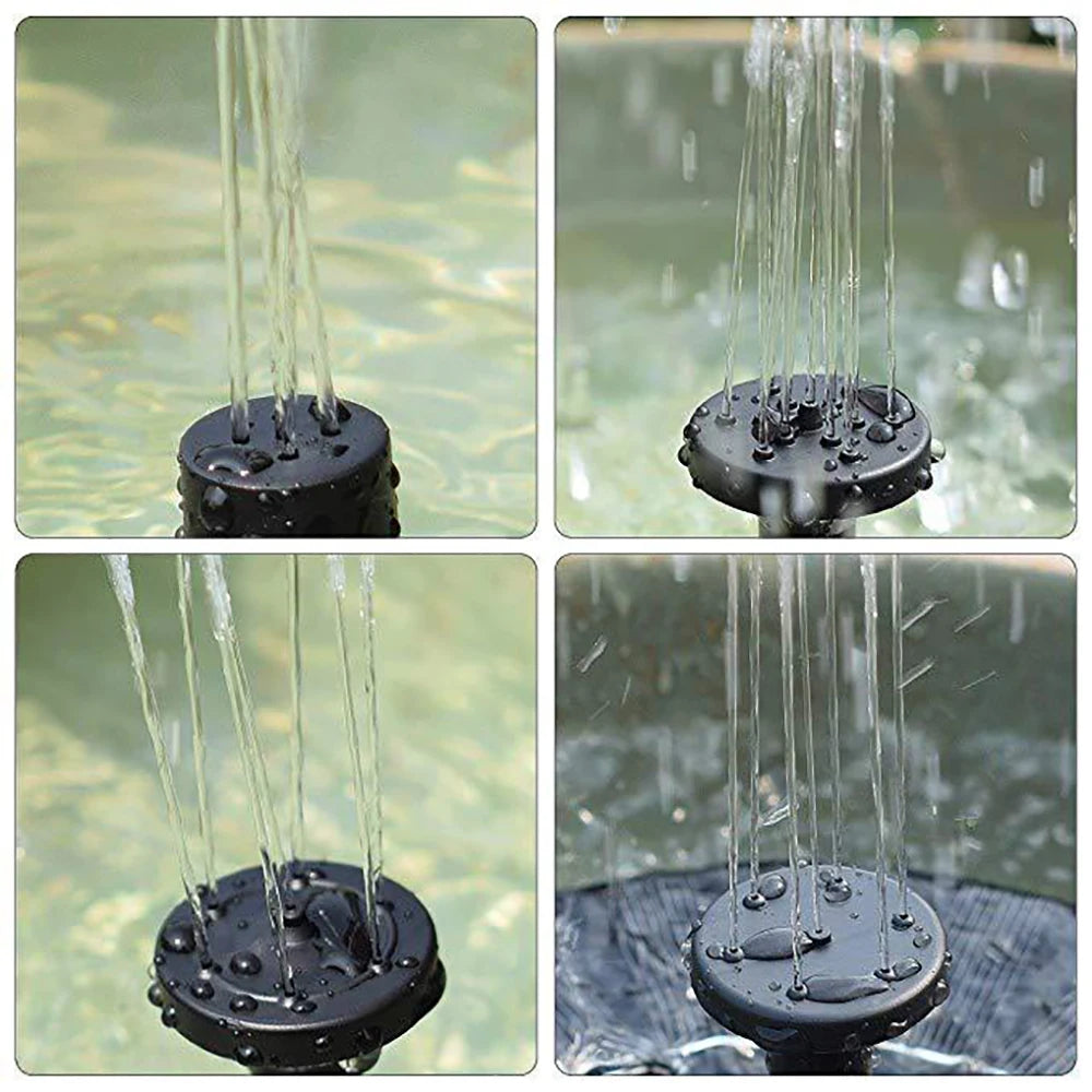 Mini Solar Water Fountain Pool Pond Waterfall Fountain Garden Decoration Outdoor Bird Bath Solar Powered Fountain Floating Water