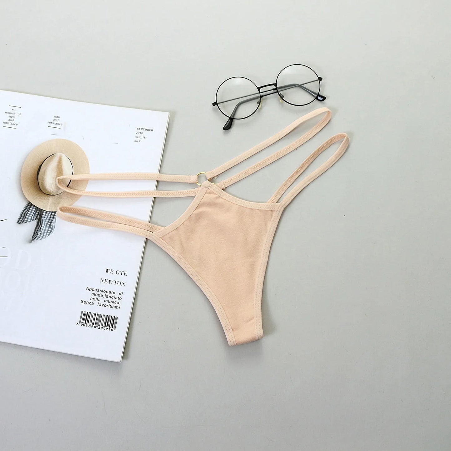 Sexy Lingerie Women Panties Bandage Briefs Female T back Thong Underwear Soft Comfortable Briefs Hollow Out Solid Panties