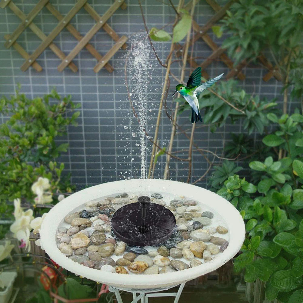 Mini Solar Water Fountain Pool Pond Waterfall Fountain Garden Decoration Outdoor Bird Bath Solar Powered Fountain Floating Water