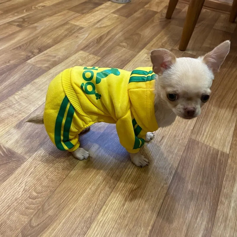 Tracksuit for Dogs Spring Autumn Dog Clothes Sport Sweatshirt Jumpsuit for Small Dogs French Bulldog Yorkie Chihuahua Hoodies